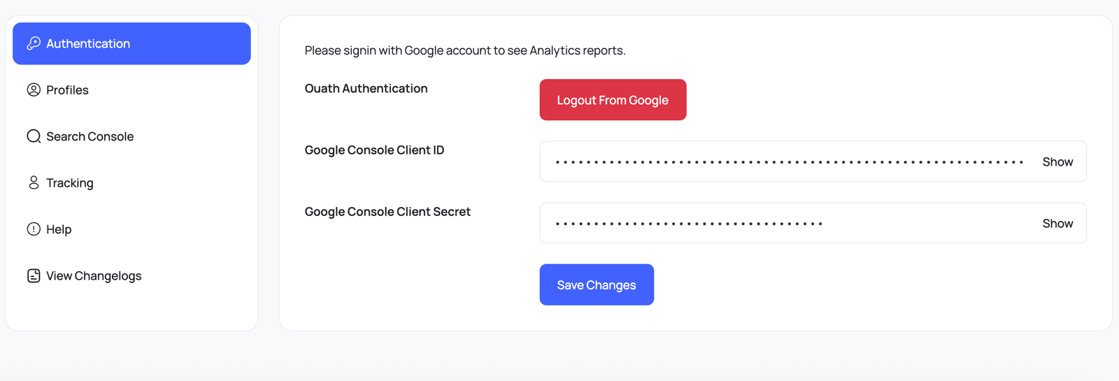 Google OAuth permission screen